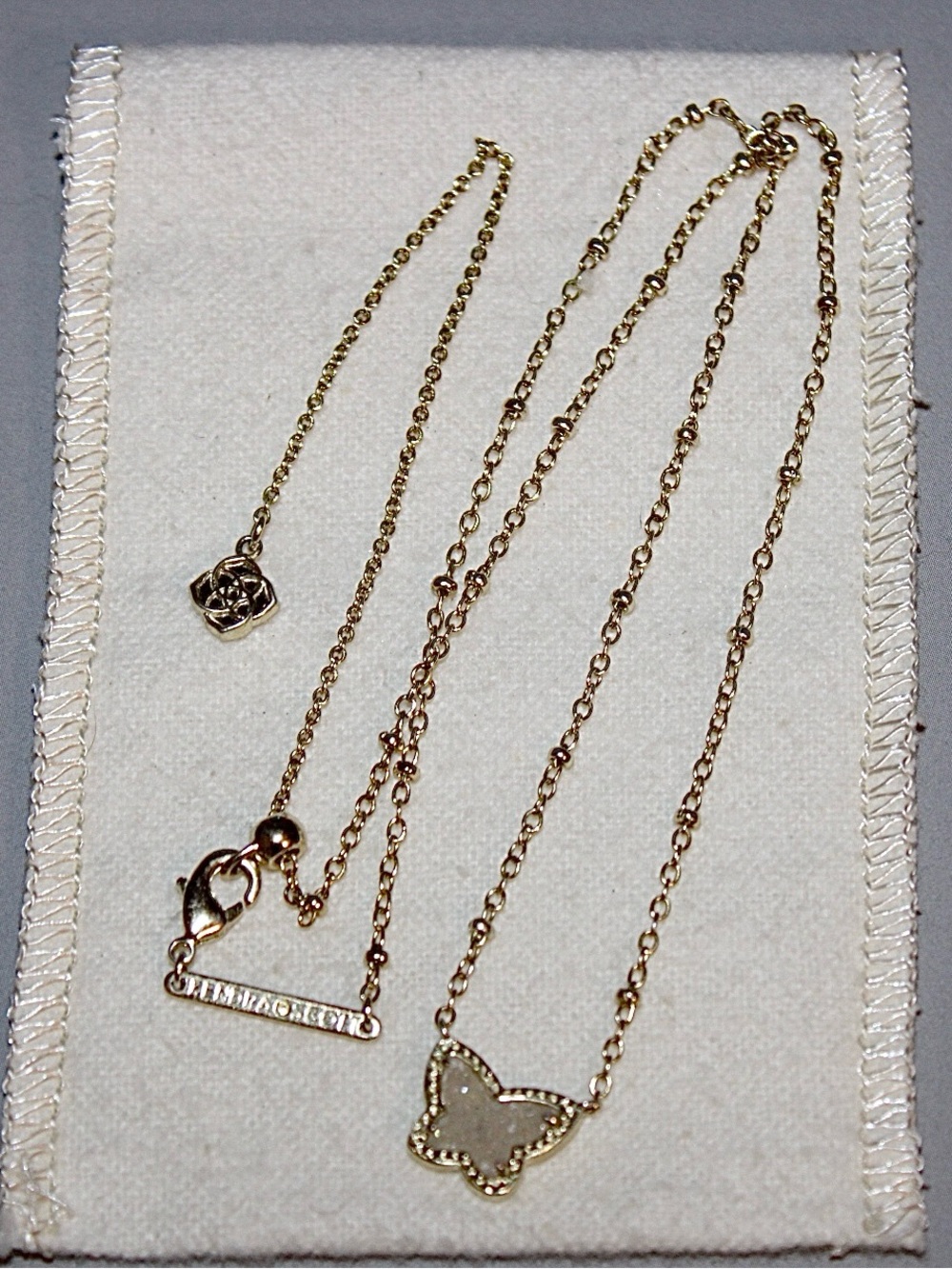 Kendra Scott Gold Beaded Butterfly Pendant Necklace
